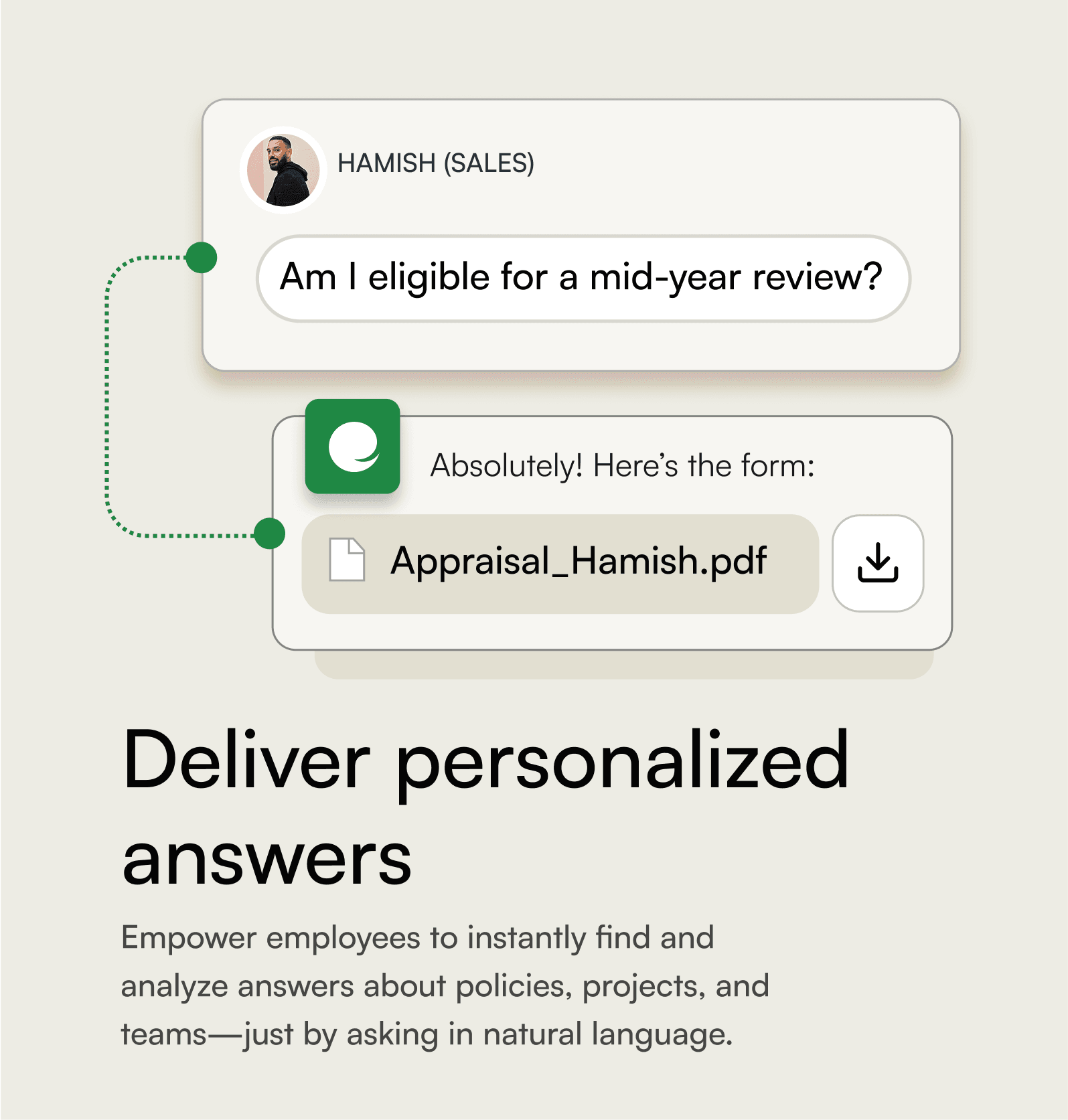 Deliver personalized answers