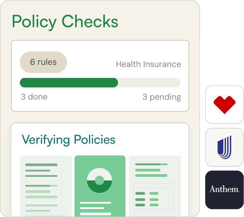 Healthcare policy checks
