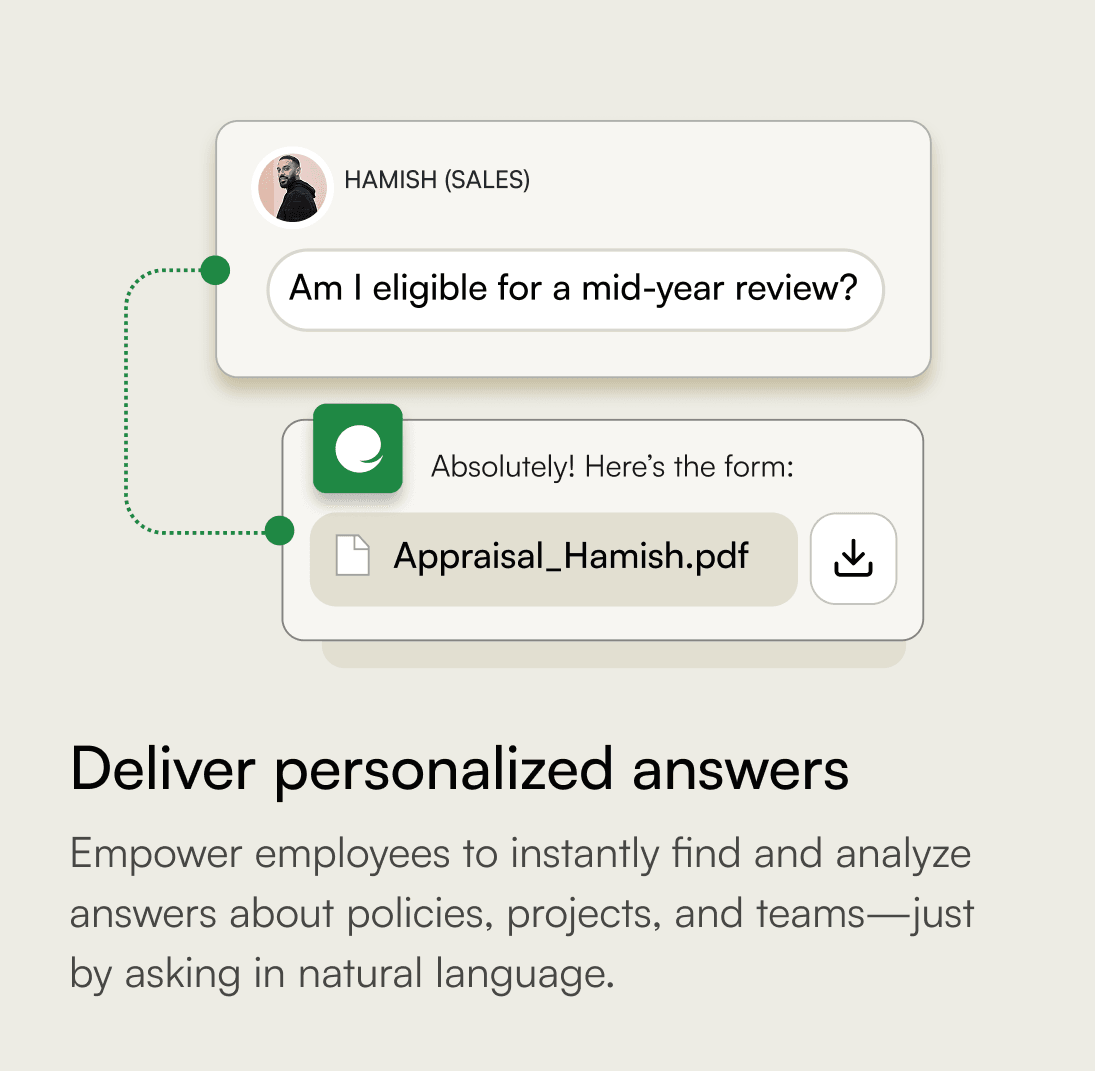 Deliver personalized answers