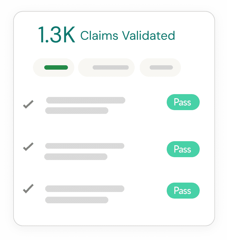 Process claims 5x faster with automated claim validation